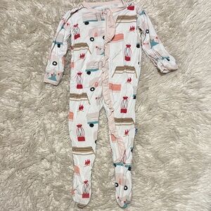 Kickee glamping feetie pajamas